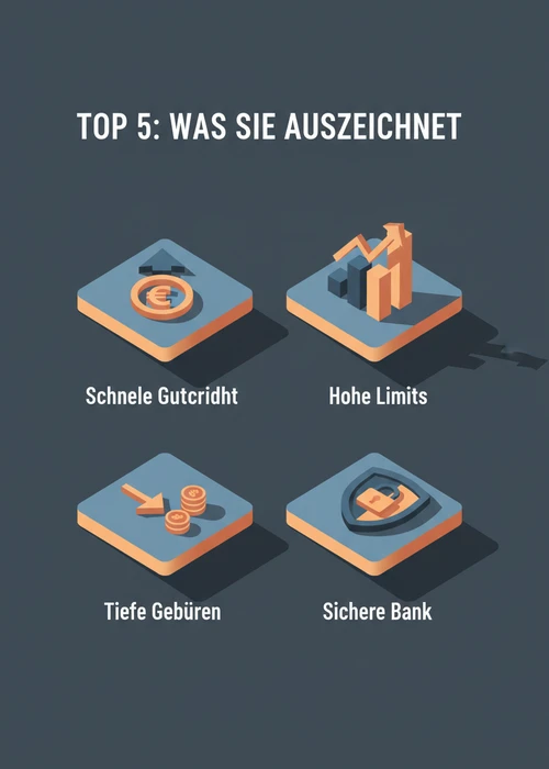 Was die Top 5 Banküberweisung-Casinos auszeichnet: schnelle Gutschrift, hohe Limits, tiefe Gebühren und sichere Bank.